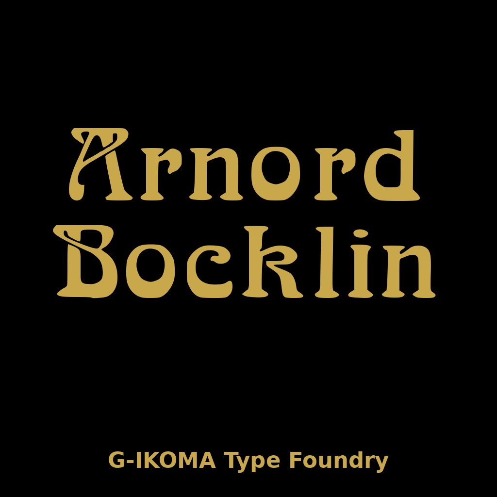 Arnord Bocklin — オリジナルデザイン欧文フォント [Art Nouveau]