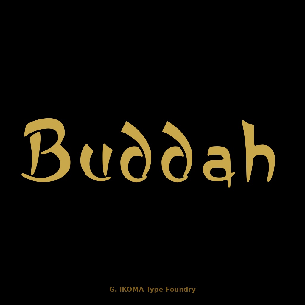 Buddah  — オリジナルデザイン欧文フォント [Ethnic Decorative / Handcrafted]