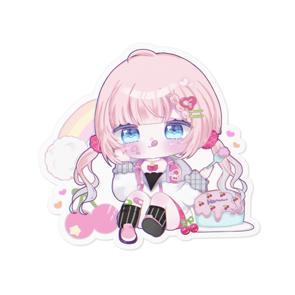 桜桃ぽぽ新衣装&誕生日記念ステッカー🍒