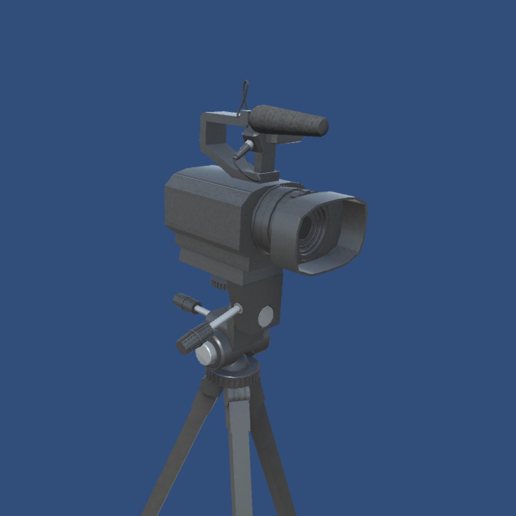 【3Dモデル】三脚付きカメラ