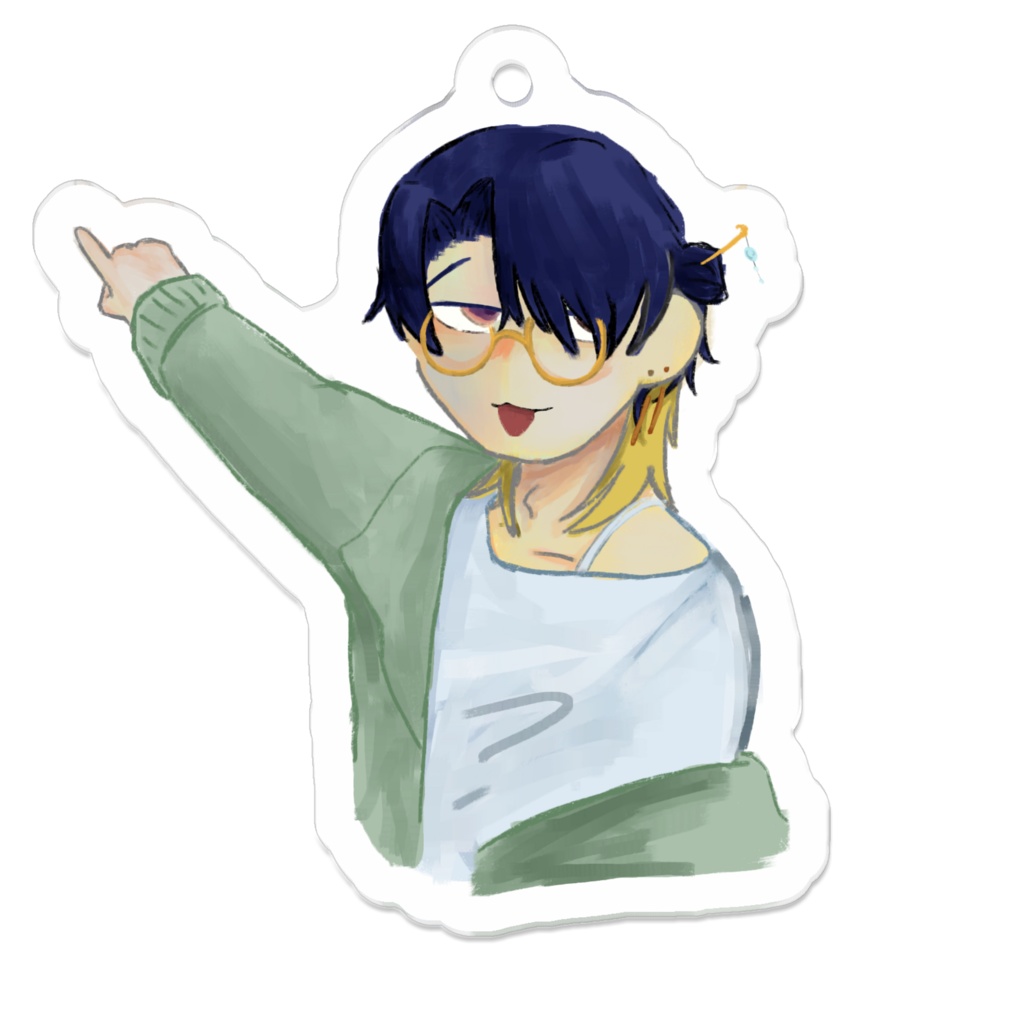 指を指す雪くん