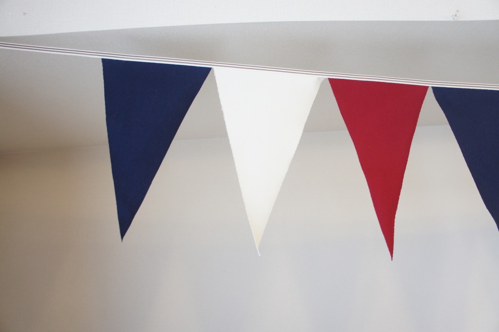 布ガーランド 290cm フラッグ 旗 キャンプ・パーティ飾り トリコロール