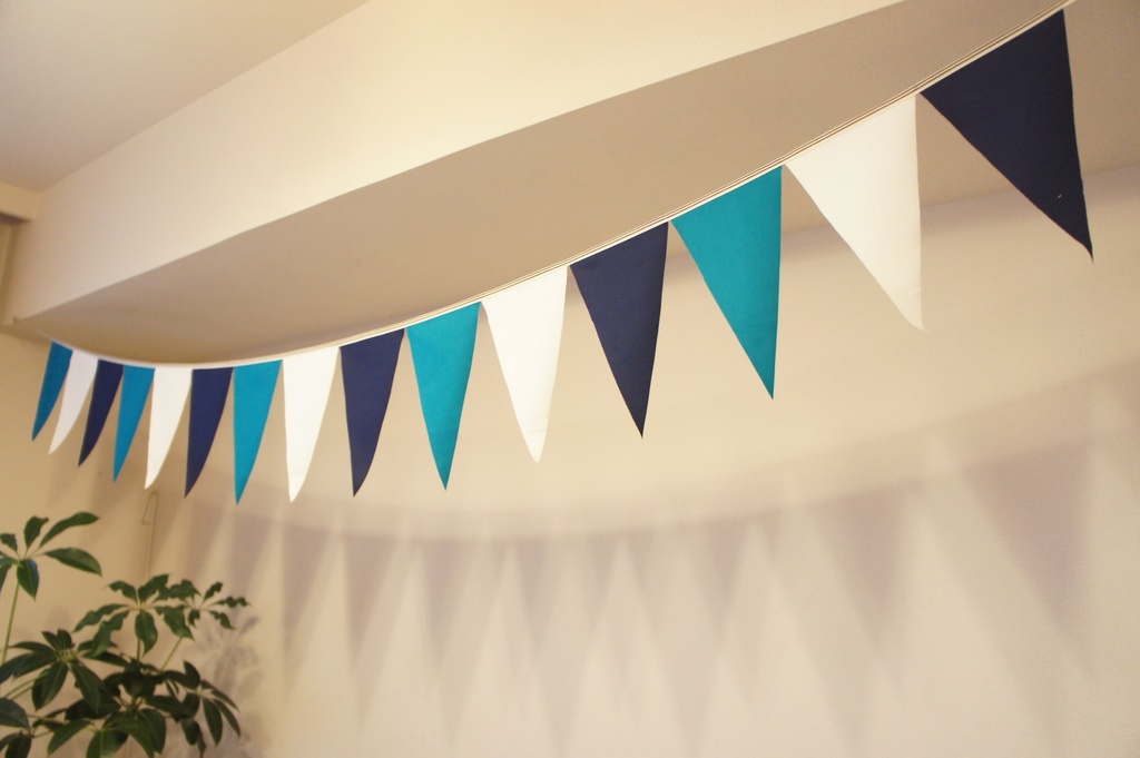 布ガーランド 290cm フラッグ 旗 キャンプ・パーティ飾り オーシャン