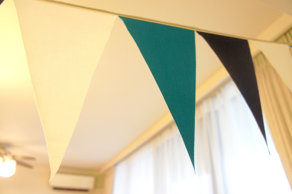 布ガーランド 290cm フラッグ 旗 キャンプ・パーティ飾り オーシャン