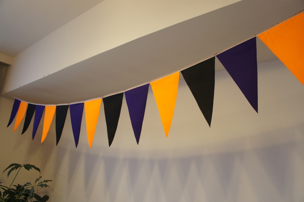 布ガーランド 290cm フラッグ 旗 キャンプ・パーティ飾り ハロウィン