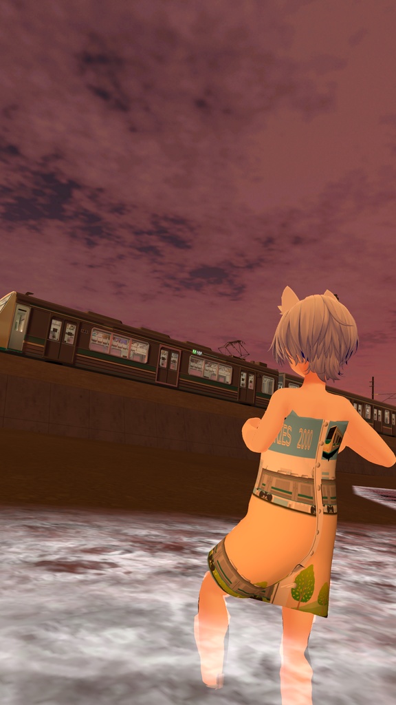 プールタオル【ハオランくん想定】(3Dモデル)