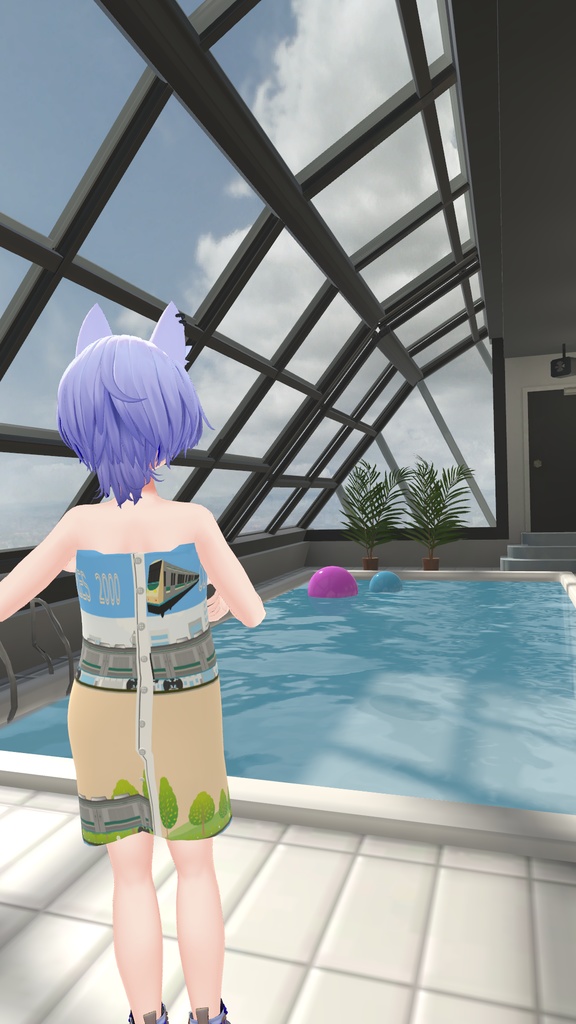 プールタオル【ハオランくん想定】(3Dモデル)