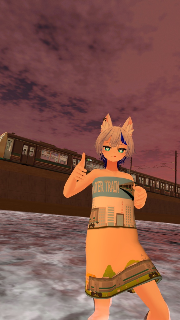 プールタオル【ハオランくん想定】(3Dモデル)