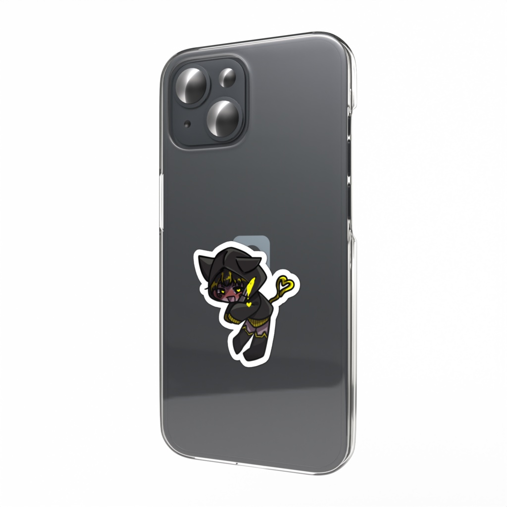 使途輪廻 猫耳パーカー スマホステッカー