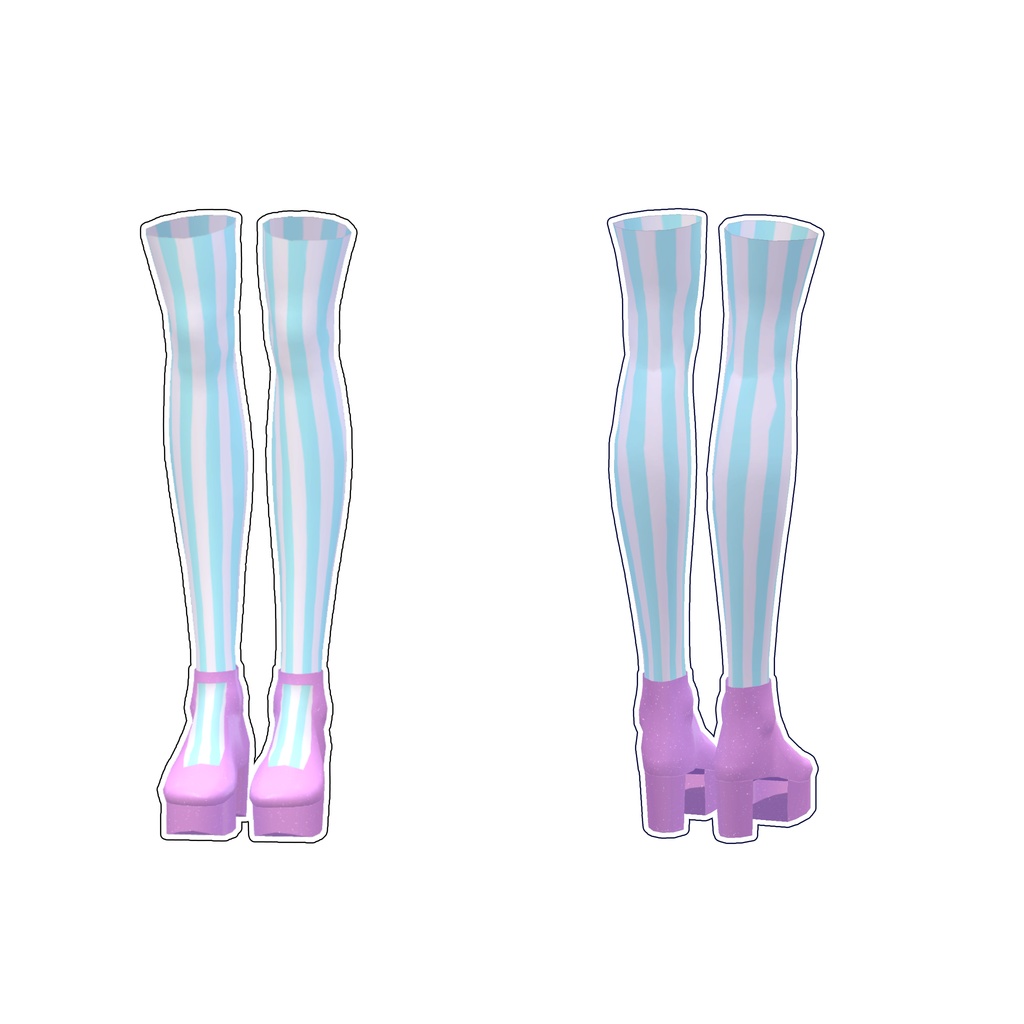 【無料試着あり】「ぷっくりリボンのエプロンドレス」セット【VRoidテクスチャ】