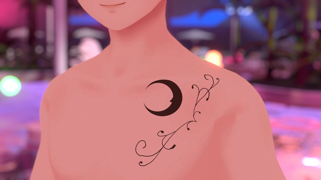 【VRC】太陽と月・ペアタトゥー【タトゥー】