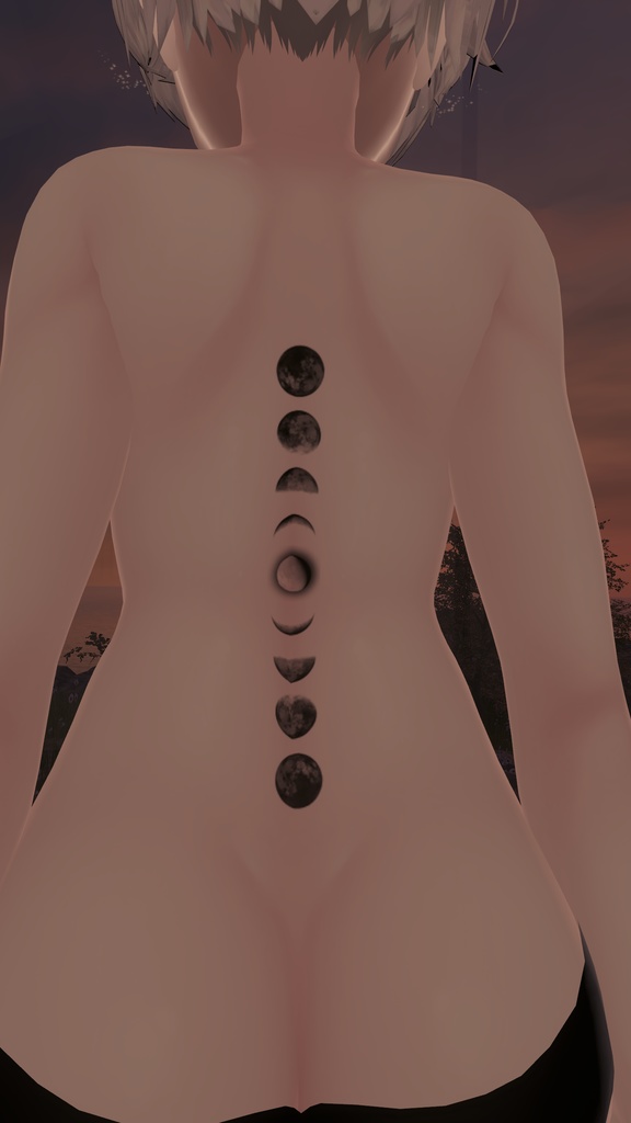 【タトゥー】リアル月の満ち欠け【VRC】