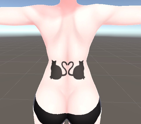 【タトゥー】猫タトゥーペア【VRC】