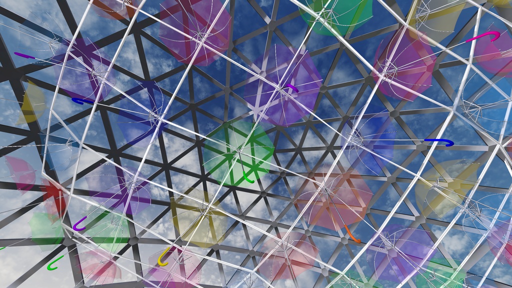 【無料】カラフルビニール傘【VRC想定】