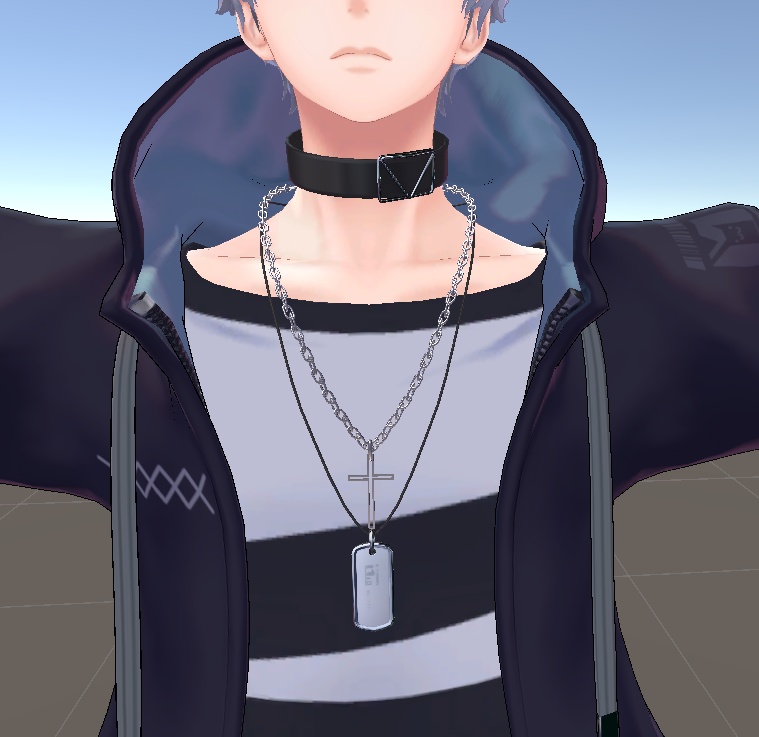 【無料】揺れる!クロスネックレス【VRC想定】