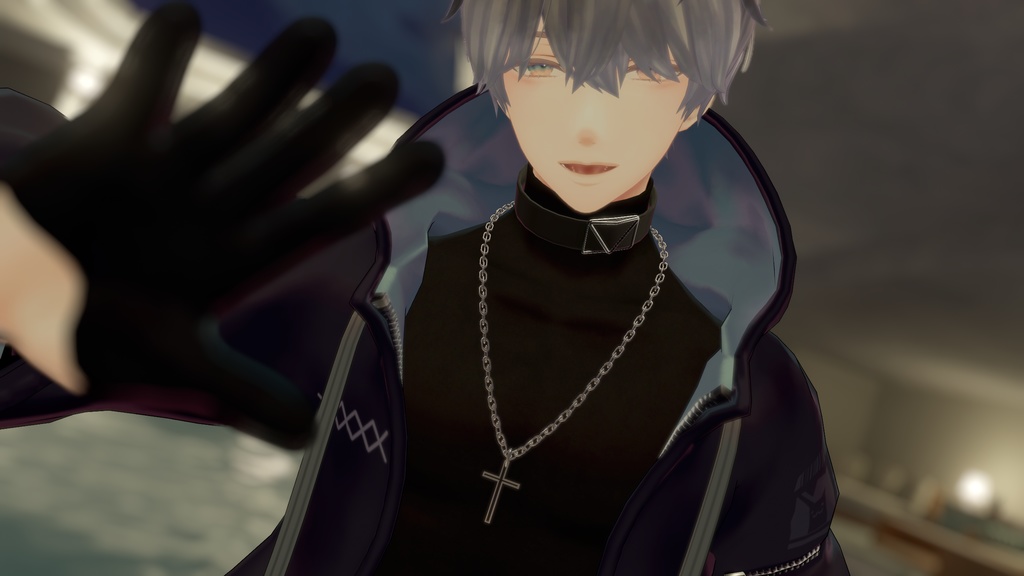 【無料】揺れる!クロスネックレス【VRC想定】