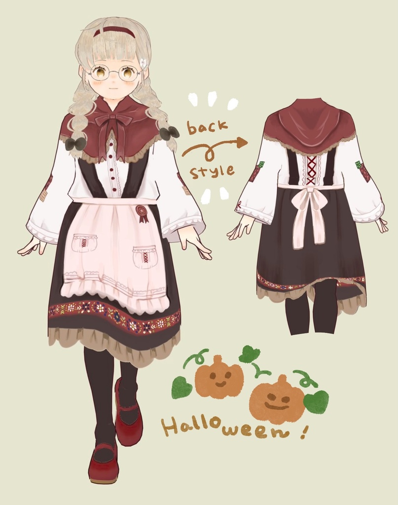 【vroidテクスチャ/無償配布あり】童話のワンピース