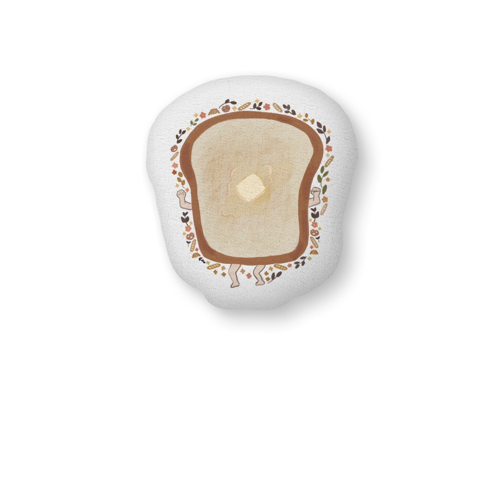 ふかふか焼き立てパン人間クッション