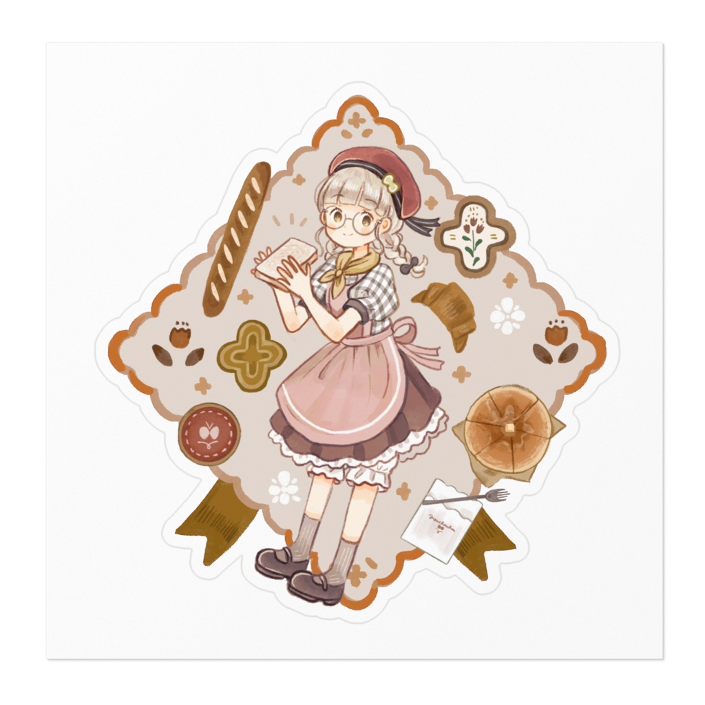 ぱんやさんステッカー