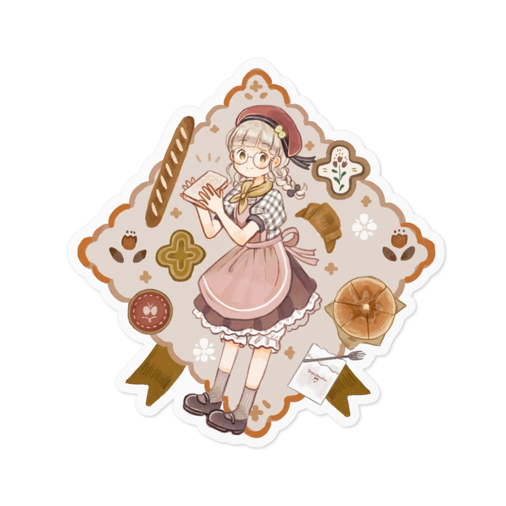 ぱんやさんステッカー