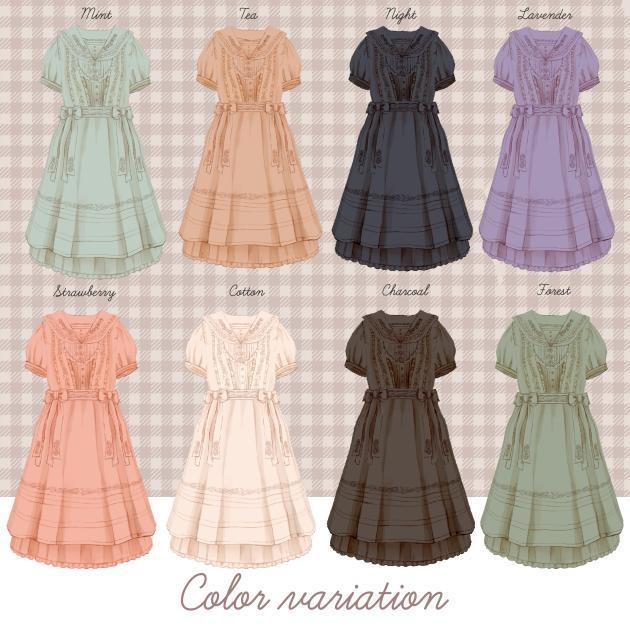 【VRoidテクスチャ】アンティークセーラーワンピース