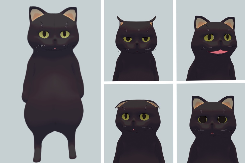 ゆるいクロネコ オリジナル3Dアバター