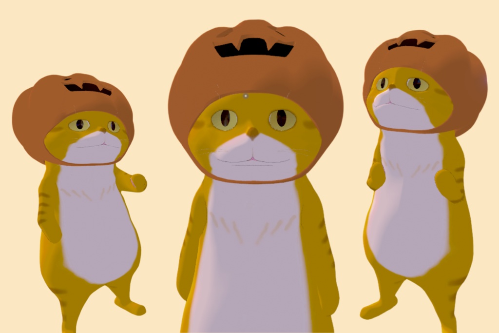 ネコ用かぼちゃ帽子 ハロウィンVer. ゆるい猫用