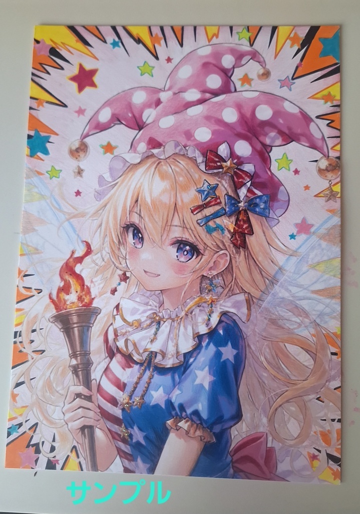 東方Project クラウンピース 手描きイラスト 原画 一点物 A4サイズ ハンドメイド