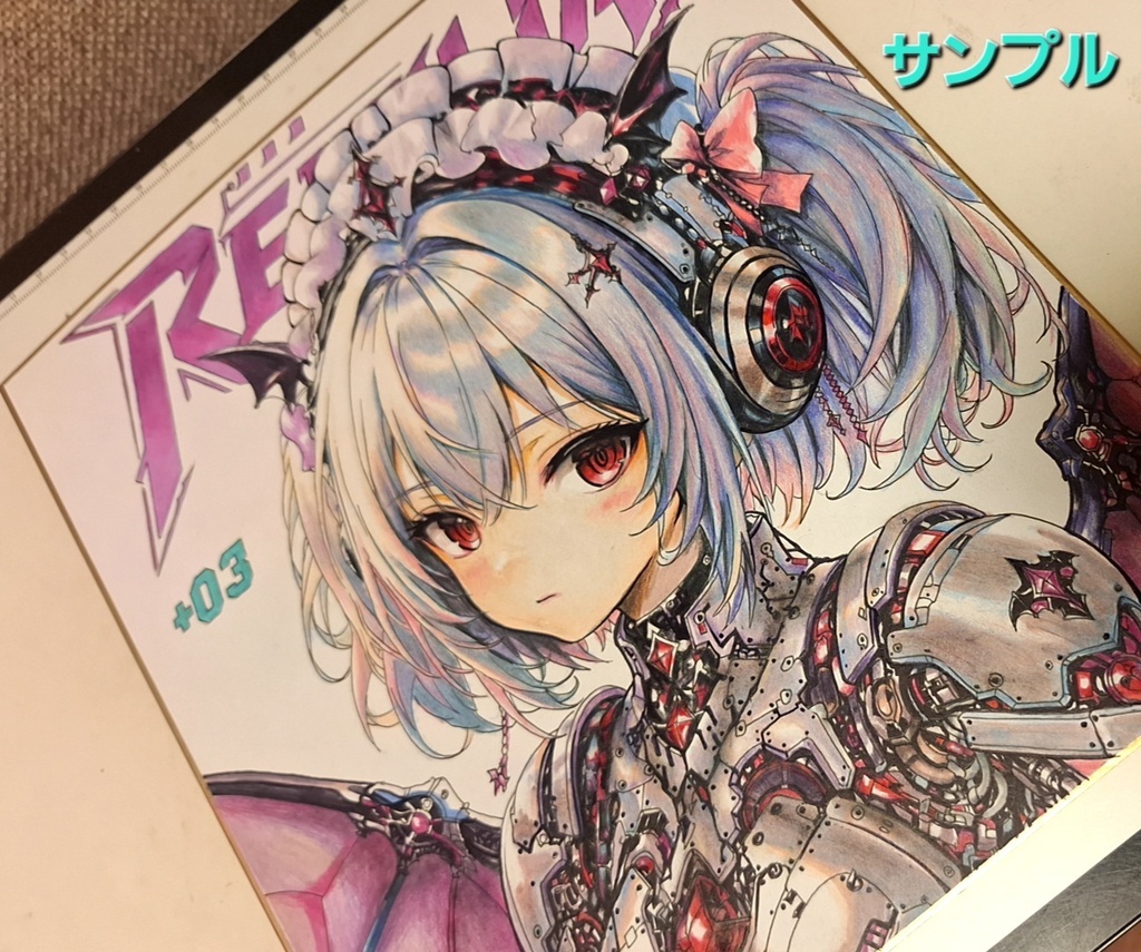【手描き大色紙】東方Project × アンドロイド・サイバー風イラストオーダー