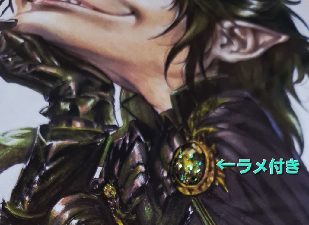 マレウス・ドラコニア 【額付き】大色紙 手描きイラスト 原画 一点物
