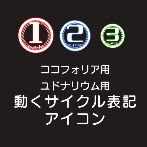 ココフォリア・ユドナリウム用　動くサイクル表記APNG
