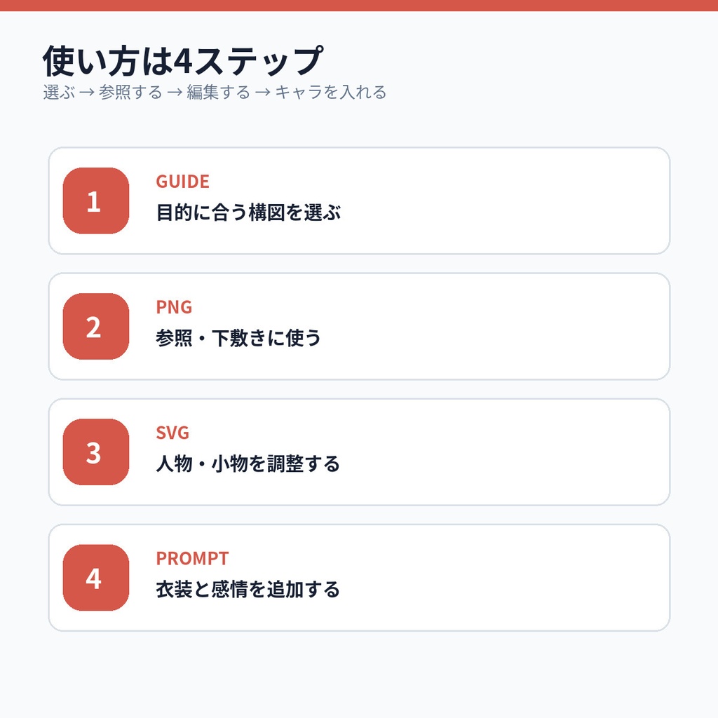 二人の距離感が伝わる 縦構図設計キット|18構図・編集SVG・4K PNG・日英プロンプト
