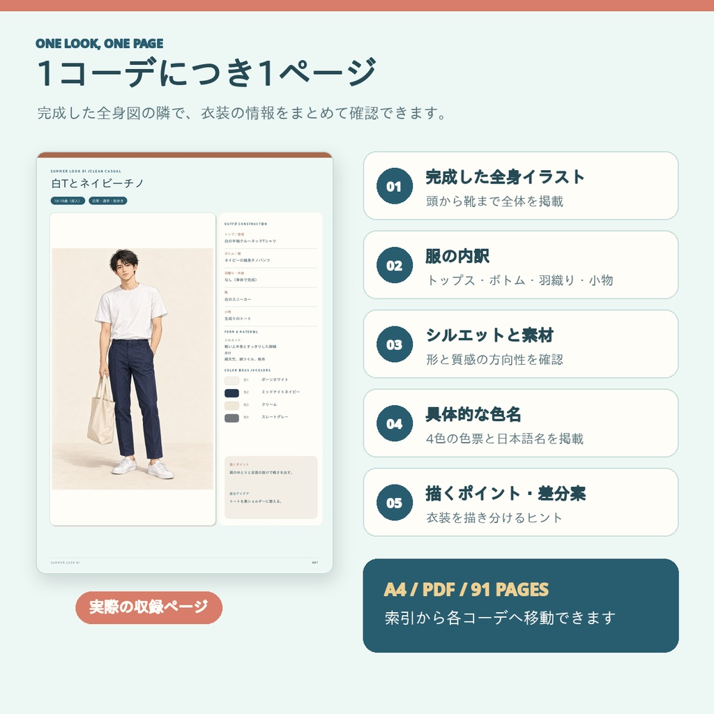 オシャレに、カッコよく大変身!|男性夏ファッション72コーデ
