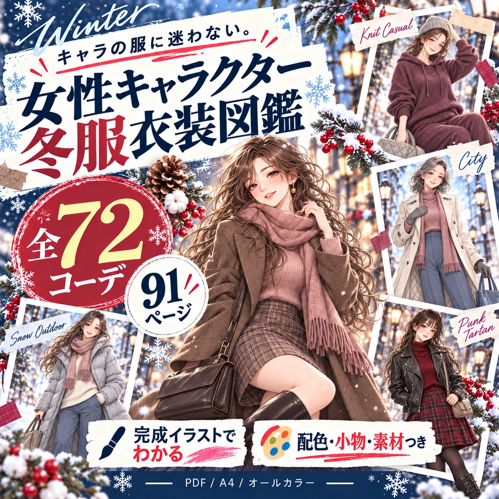 男女各シーズンキャラクターコーデ【体験版】