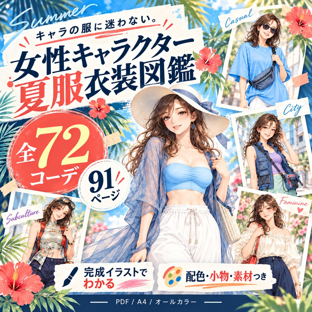男女各シーズンキャラクターコーデ【体験版】