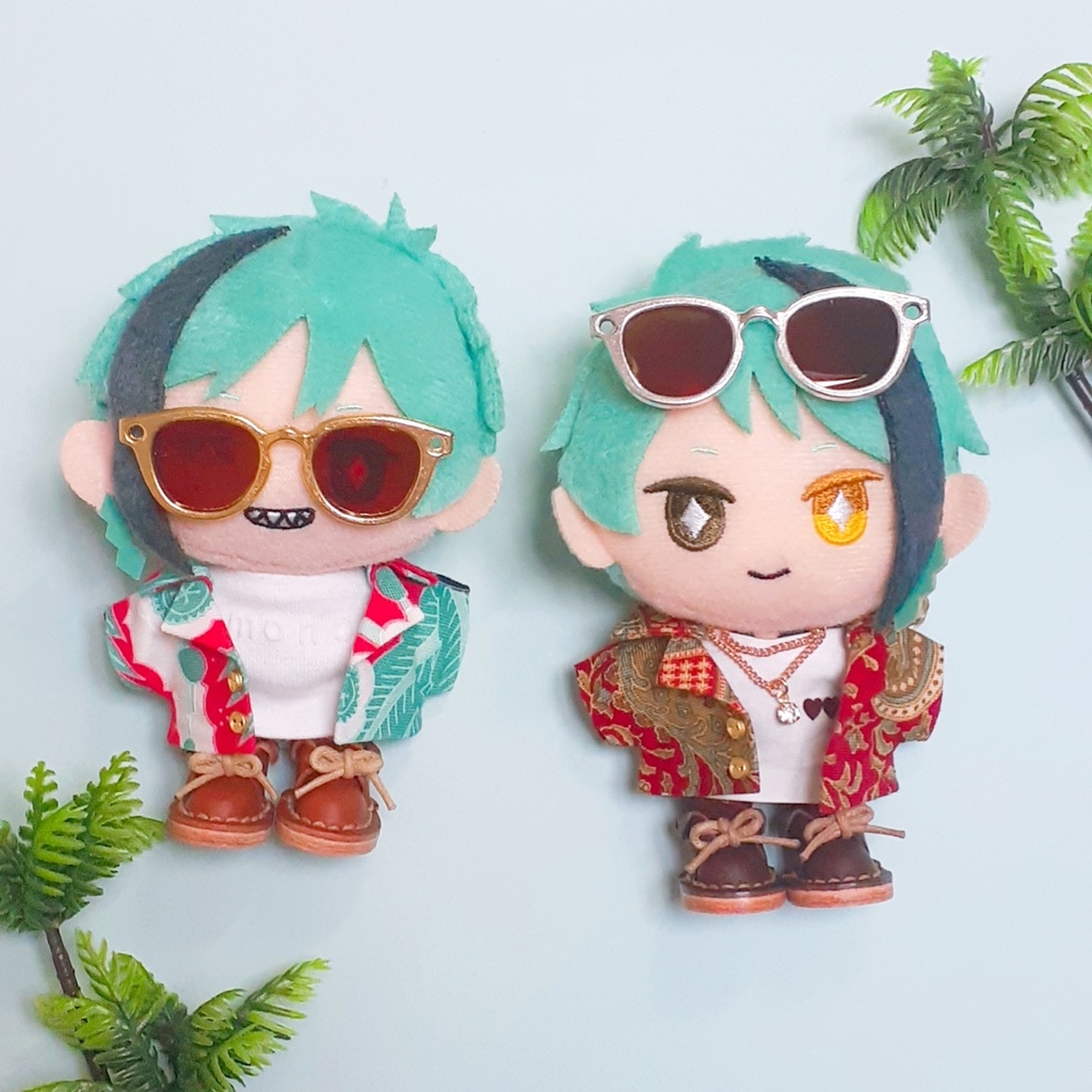 【長さ調節可能★7色】10cmぬいぐるみ用 めがね◆サングラス