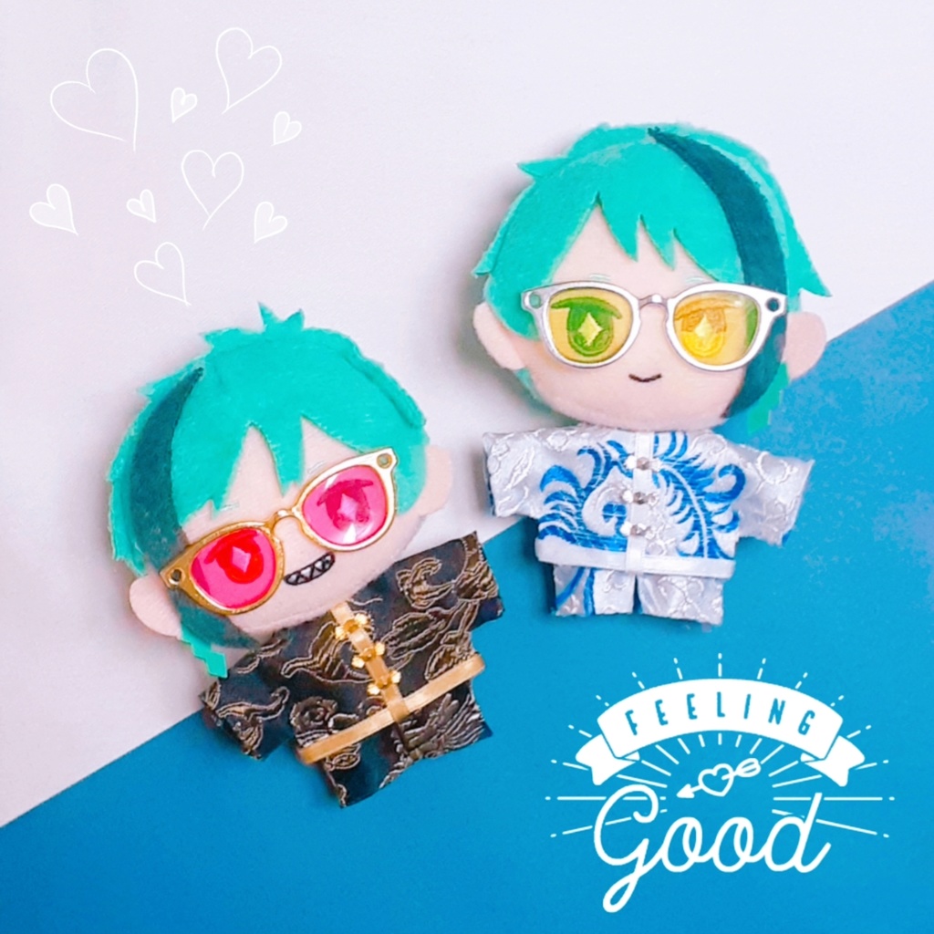 【長さ調節可能★7色】10cmぬいぐるみ用 めがね◆サングラス