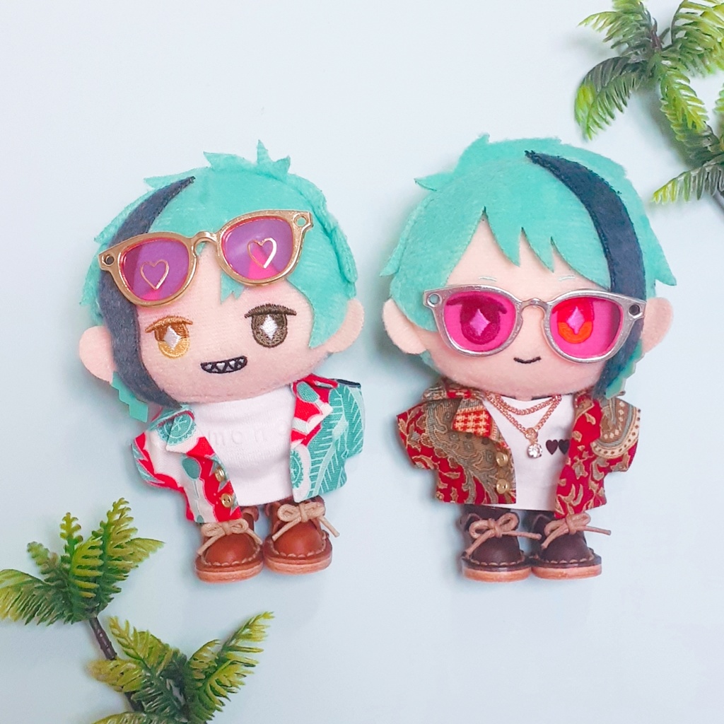 【長さ調節可能★7色】10cmぬいぐるみ用 めがね◆サングラス