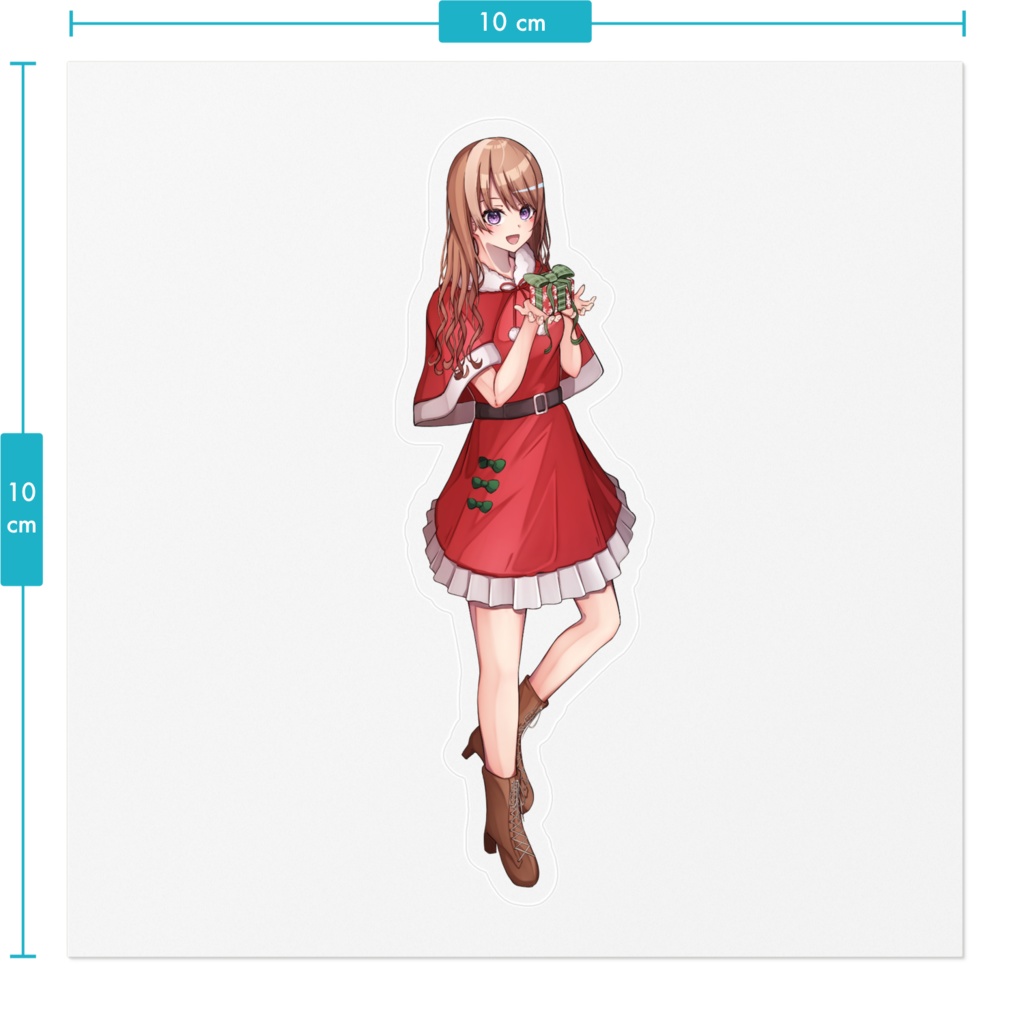 ステッカー:サンタ(赤)