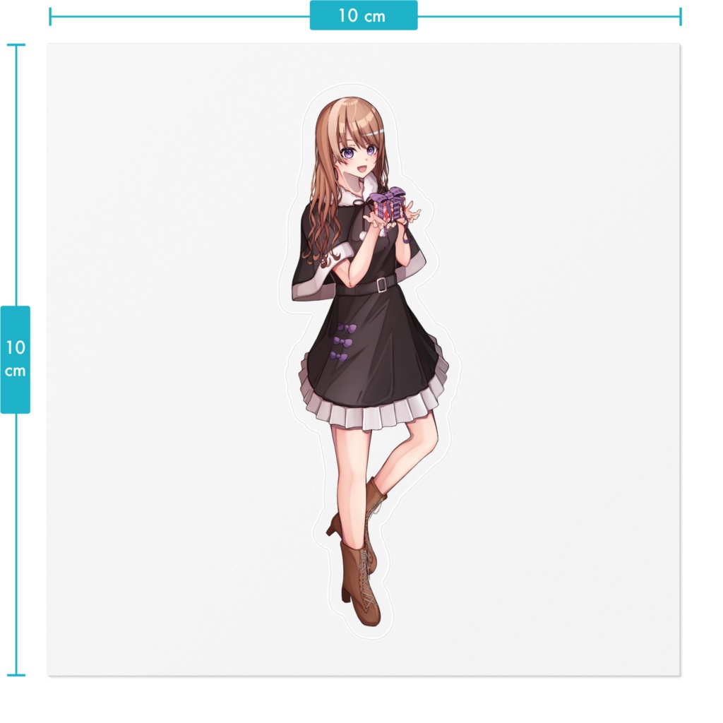 ステッカー:サンタ(黒)