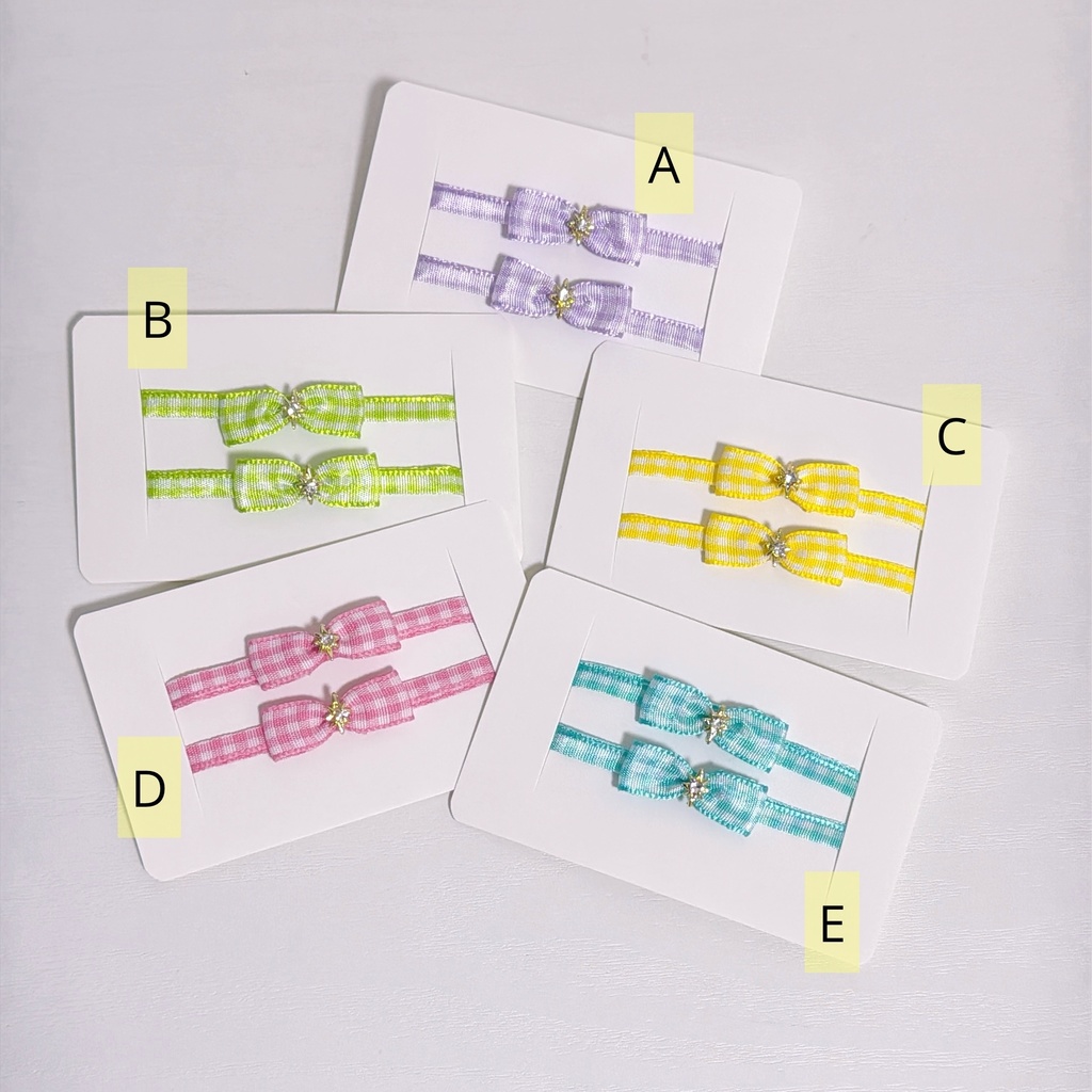 おそろいリボン(チェック)