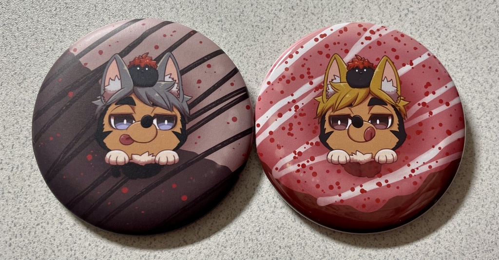 ハイキュー!!動物ドーナツ缶バッチ