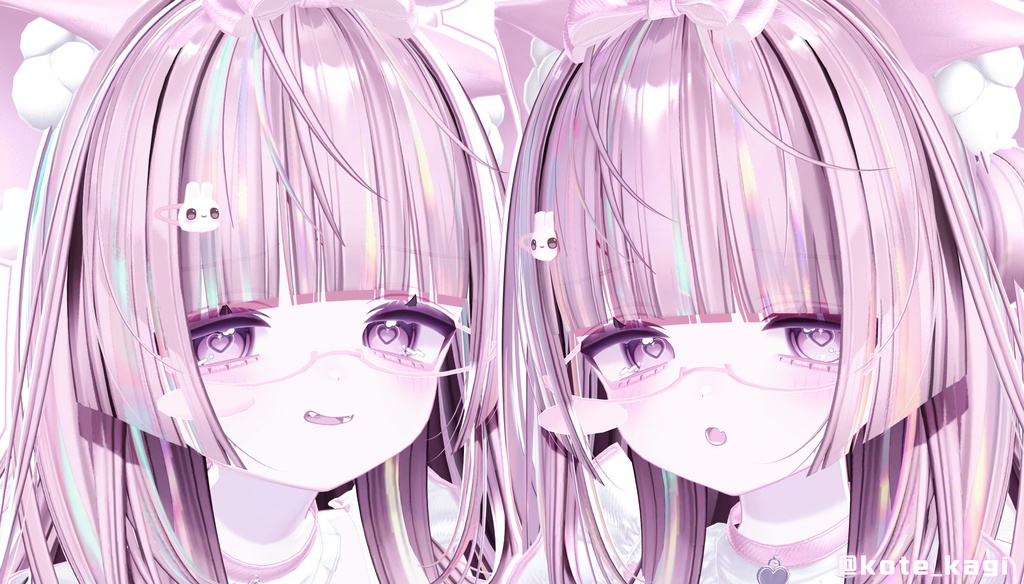 【 うらら -Urara- 】🤍💗ハートアイ+メイク テクスチャ💗🤍 / Eye + make texture