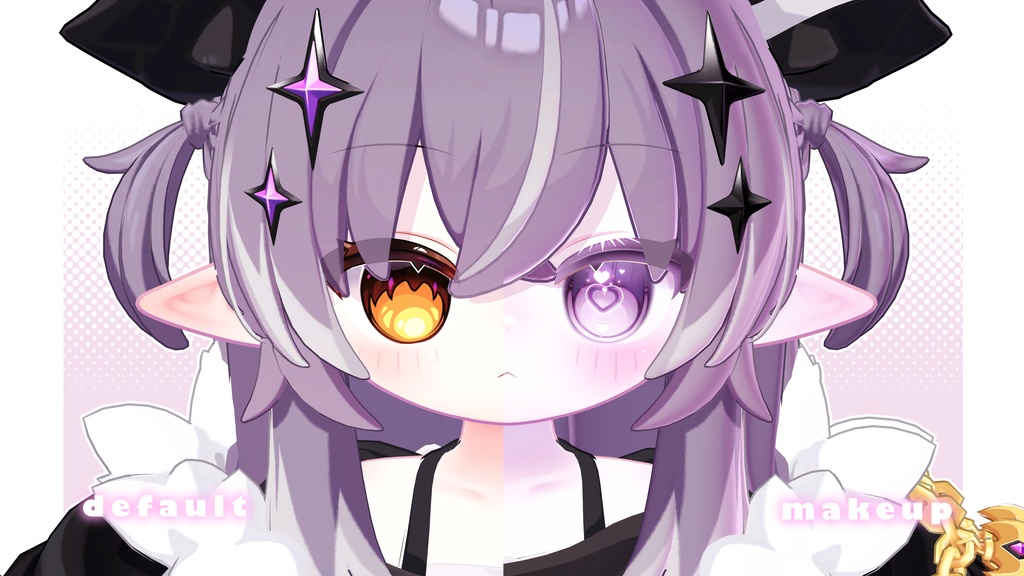 【 邪竜メルヴィ Melvii 】🤍💗ハートアイ+メイク テクスチャ💗🤍 / Eye + make texture