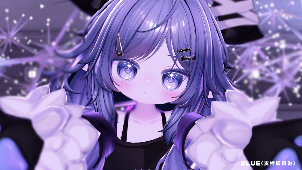 【 邪竜メルヴィ Melvii 】🤍💗ハートアイ+メイク テクスチャ💗🤍 / Eye + make texture