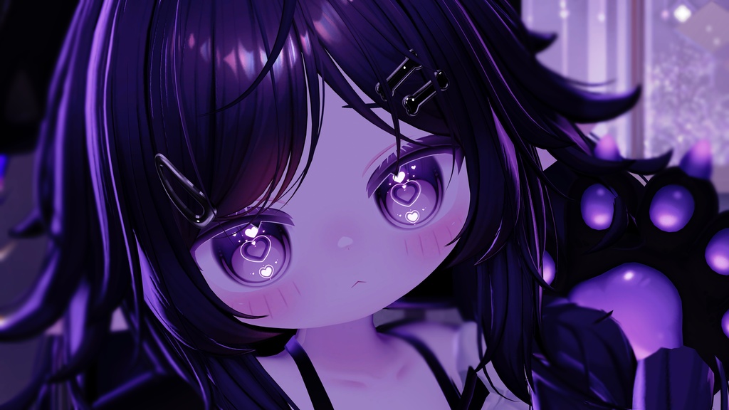【 邪竜メルヴィ Melvii 】🤍💗ハートアイ+メイク テクスチャ💗🤍 / Eye + make texture