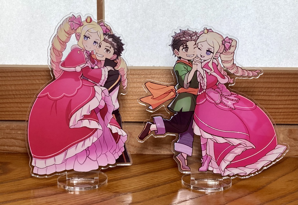 ベアトリス　2021 アクリルスタンド、他 非公式】スバル＋ベアトリス アクリルスタンド140×80mm