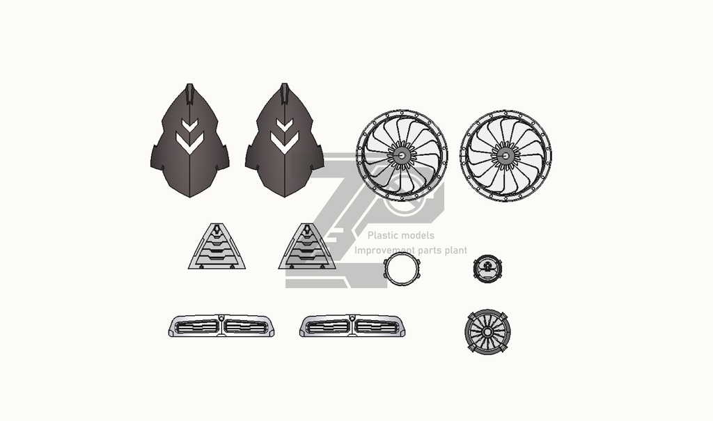 ズゴック用 カスタムショートパーツセット MG 1/100スケール