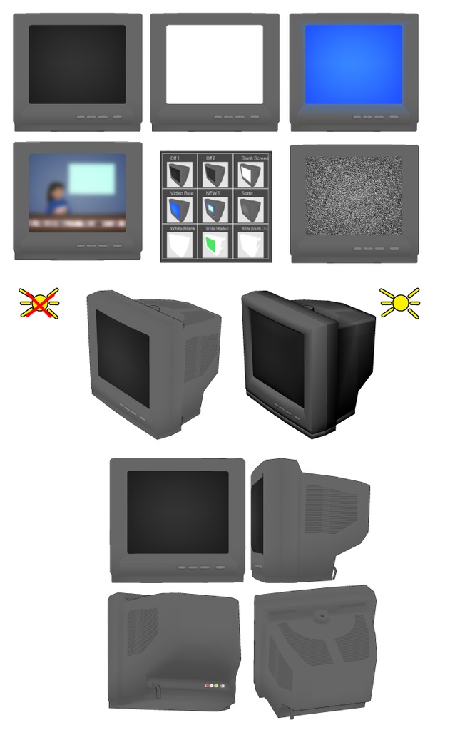 Small CRT TV Set