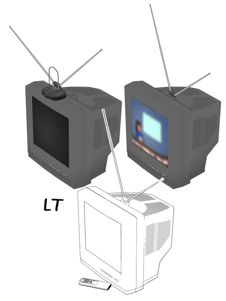 Small CRT TV Set